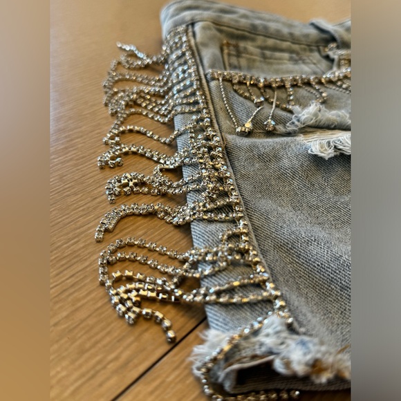 RUE21 EMBELLISHED BLING RHINESTONE SHORTS - Picture 8 of 13